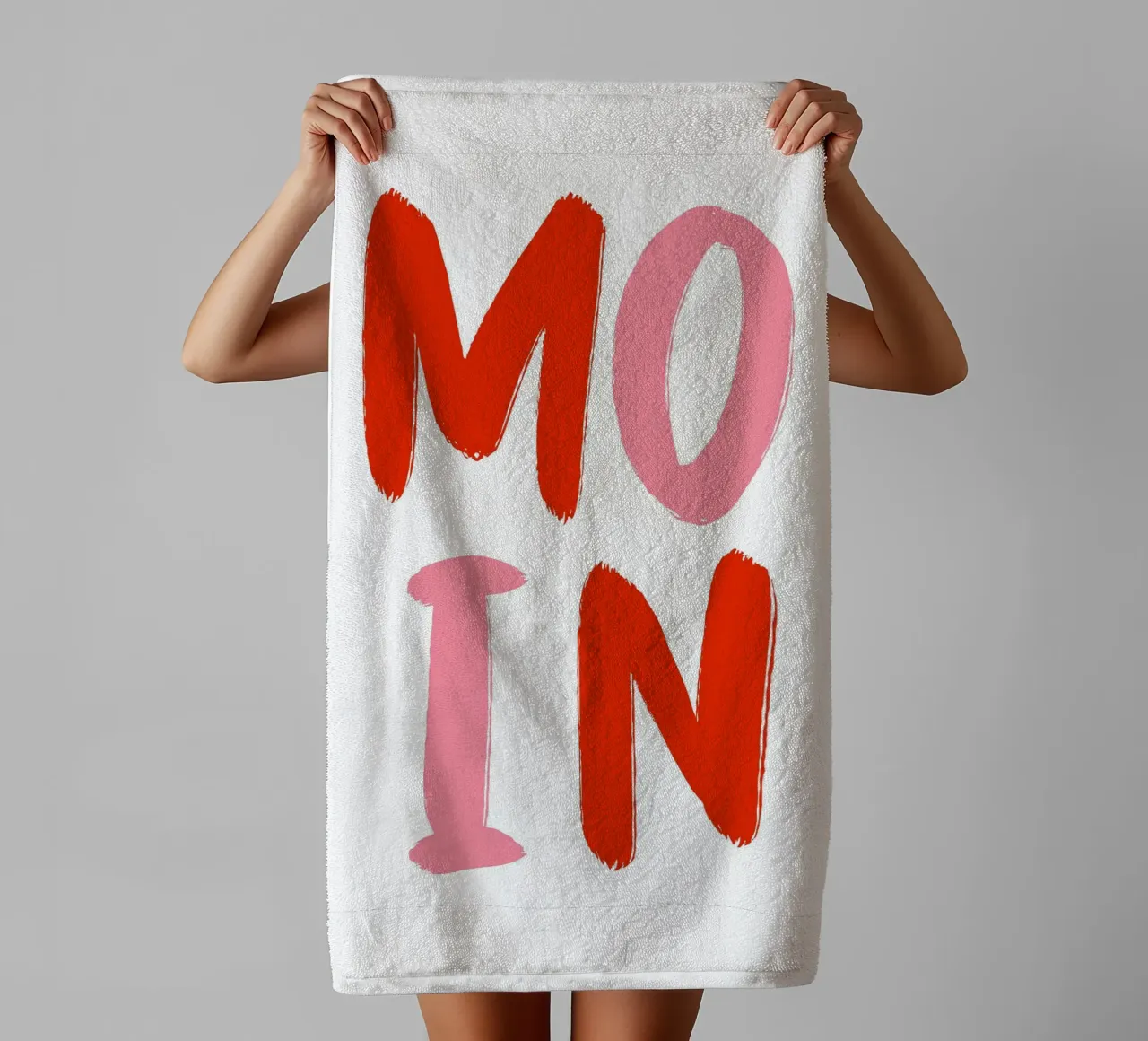 Moin rosa rot asciugamano da bagno da BAINAI QUOTES