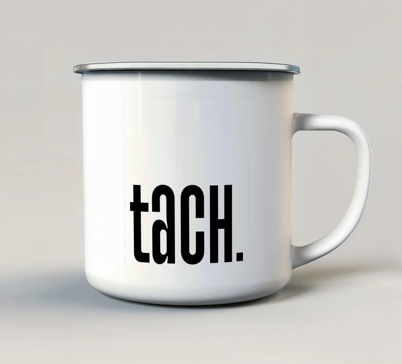 Tach schwarz weiß tazza in smalto da BAINAI QUOTES