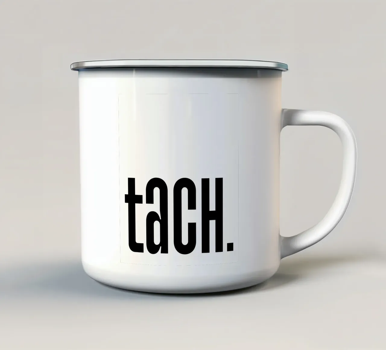 Tach schwarz weiß tazza in smalto da BAINAI QUOTES