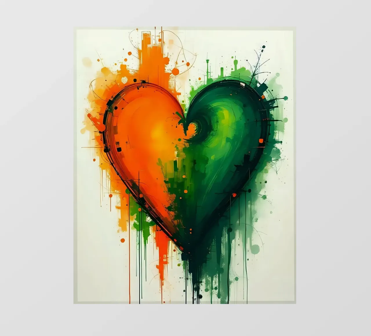 cuore_verde_arancio_3 telo in pvc da Pink- und LoveArt by LK