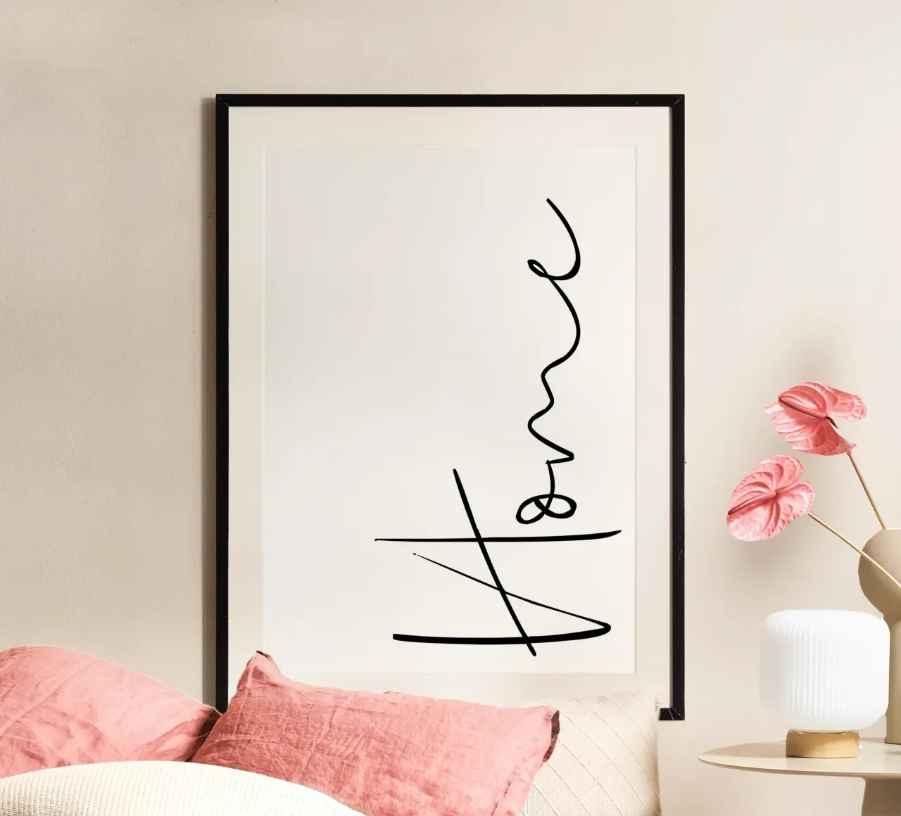 Home poster con telaio in plastica da BAINAI QUOTES