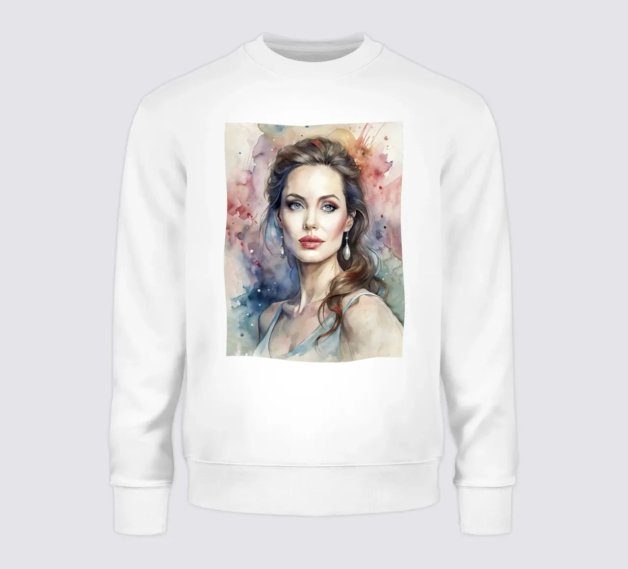 Angelina Jolie in acquerello felpa da 🎁 ARTVI-SHOP