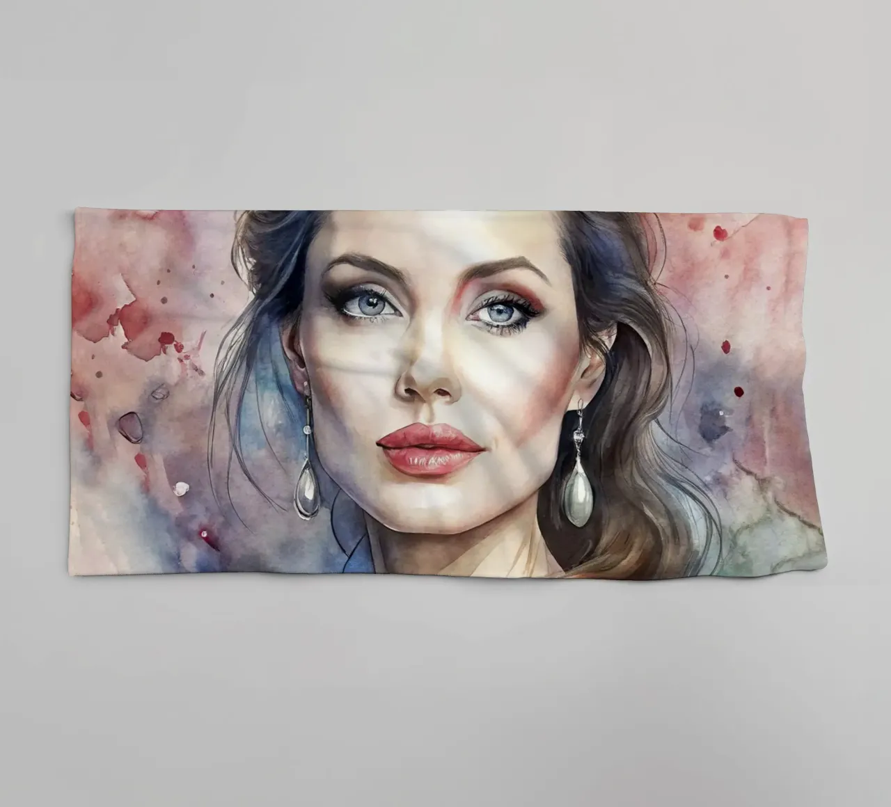Angelina Jolie in acquerello asciugamano da bagno da 🎁 ARTVI-SHOP