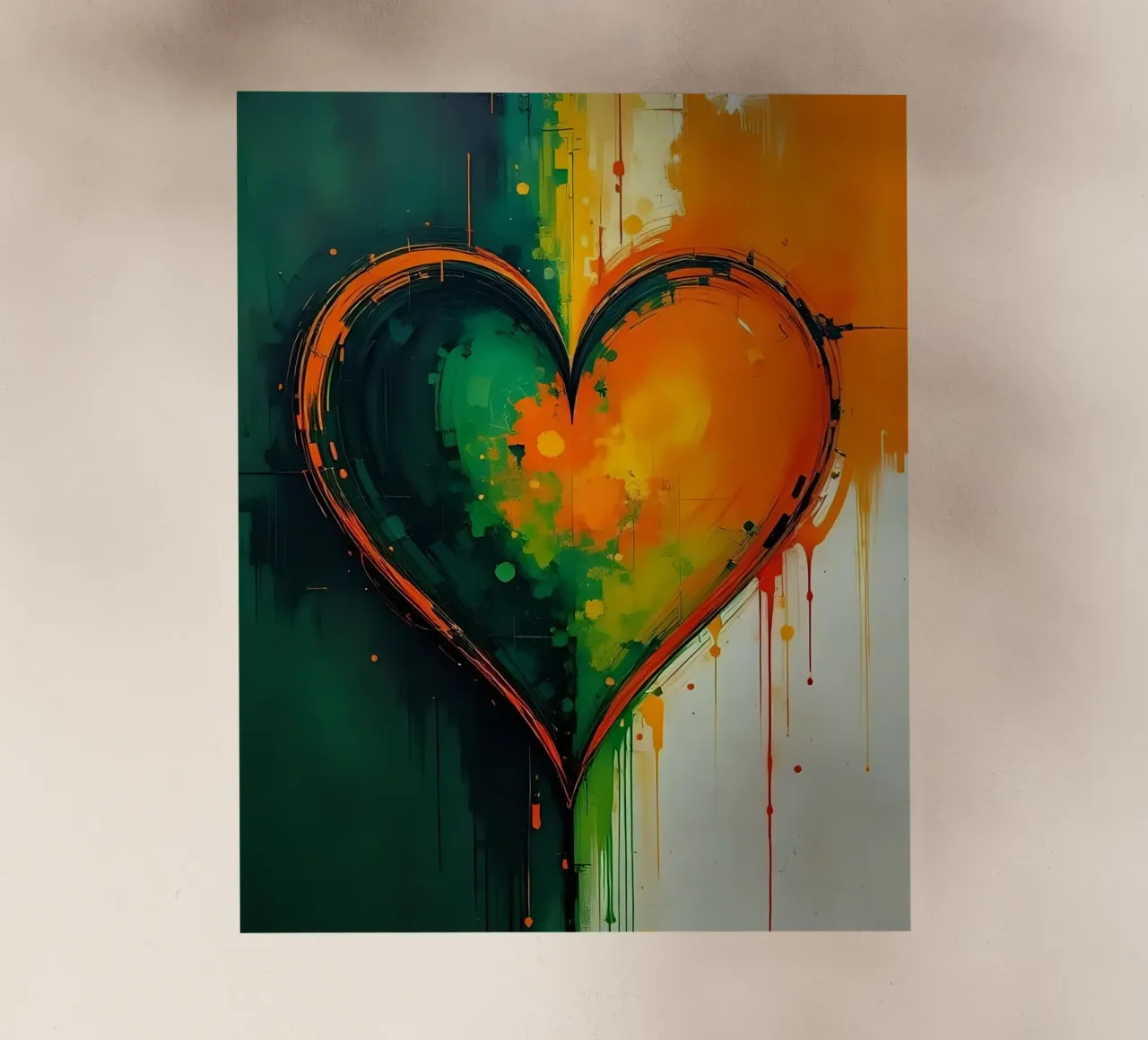 cuore_verde_arancio_5 pellicola backlit da Pink- und LoveArt by LK