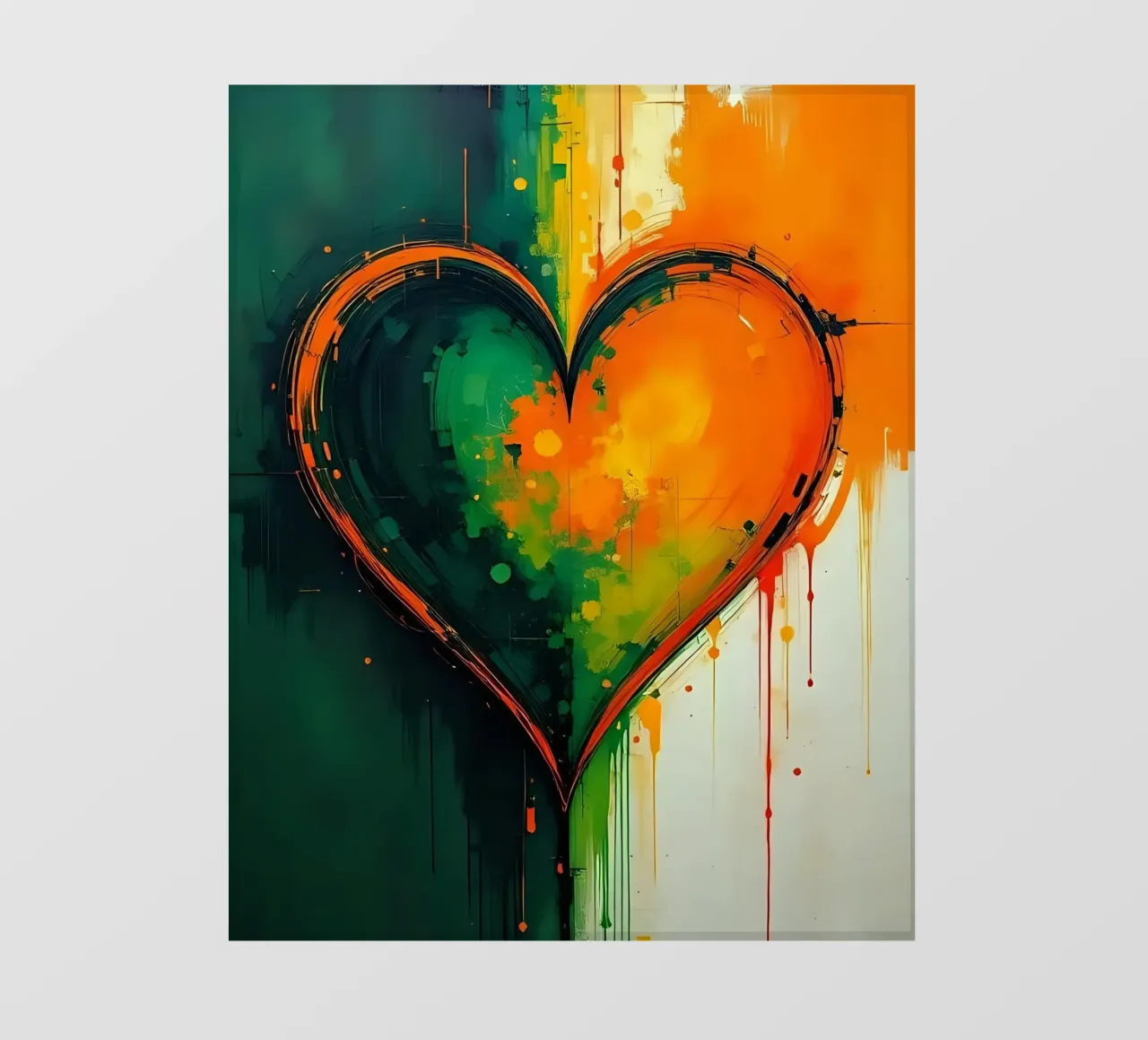 cuore_verde_arancio_5 pellicola backlit da Pink- und LoveArt by LK