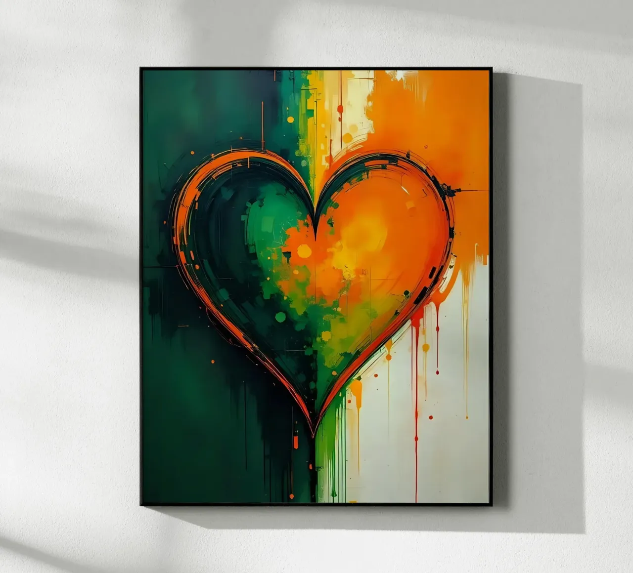 cuore_verde_arancio_5 plexiglass da Pink- und LoveArt by LK
