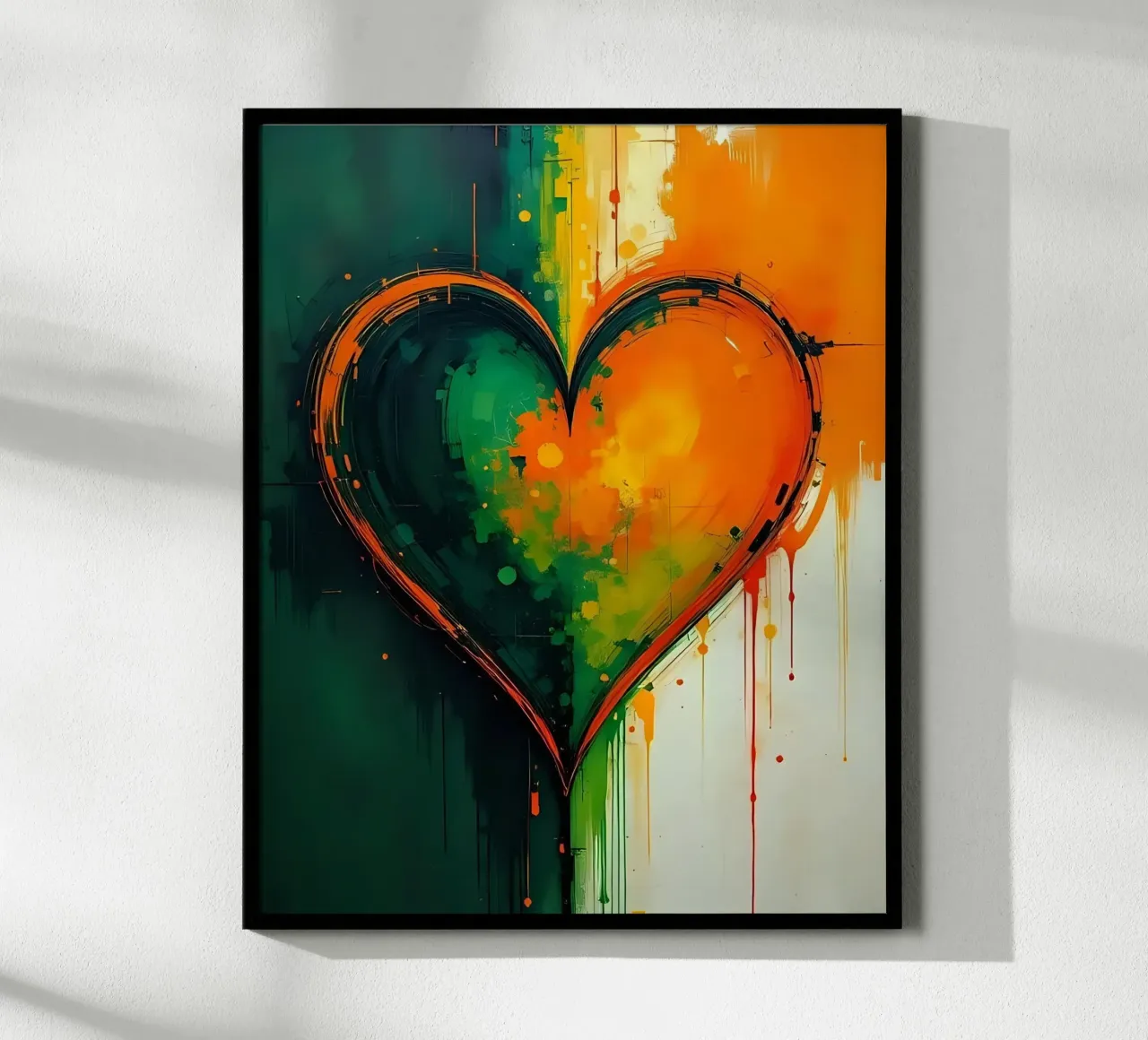cuore_verde_arancio_5 carta hahnemühle da Pink- und LoveArt by LK
