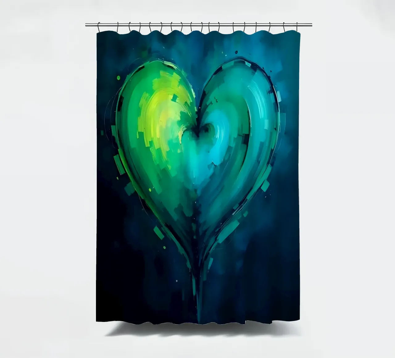 cuore_verde_blu_1 tenda da doccia da Pink- und LoveArt by LK