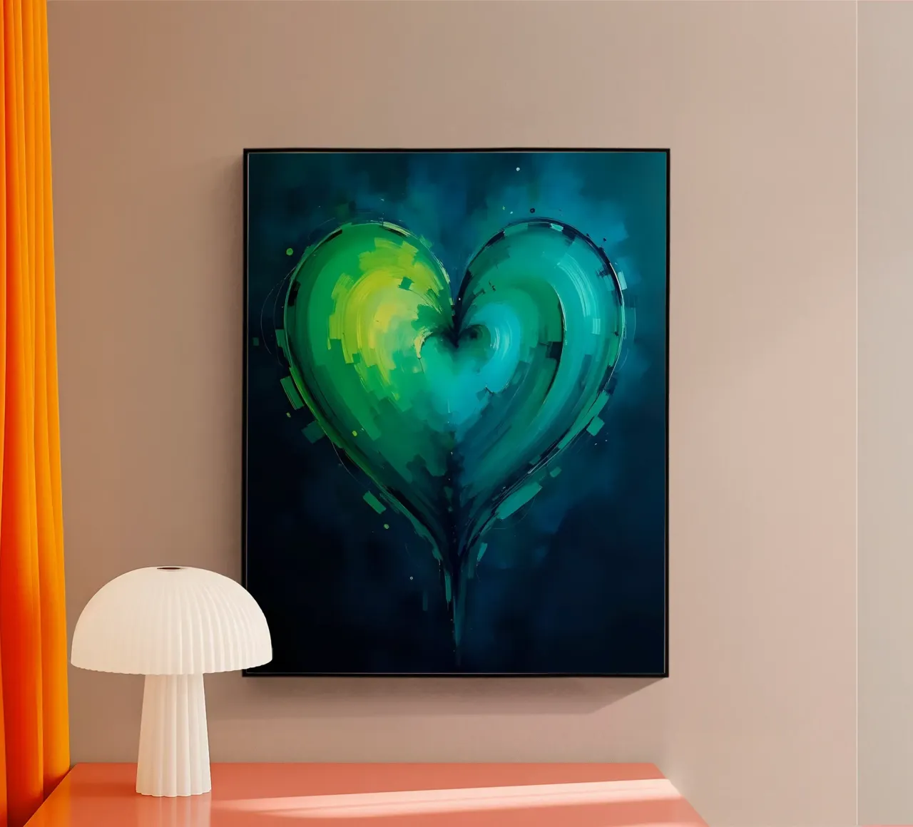 cuore_verde_blu_1 plexiglass da Pink- und LoveArt by LK