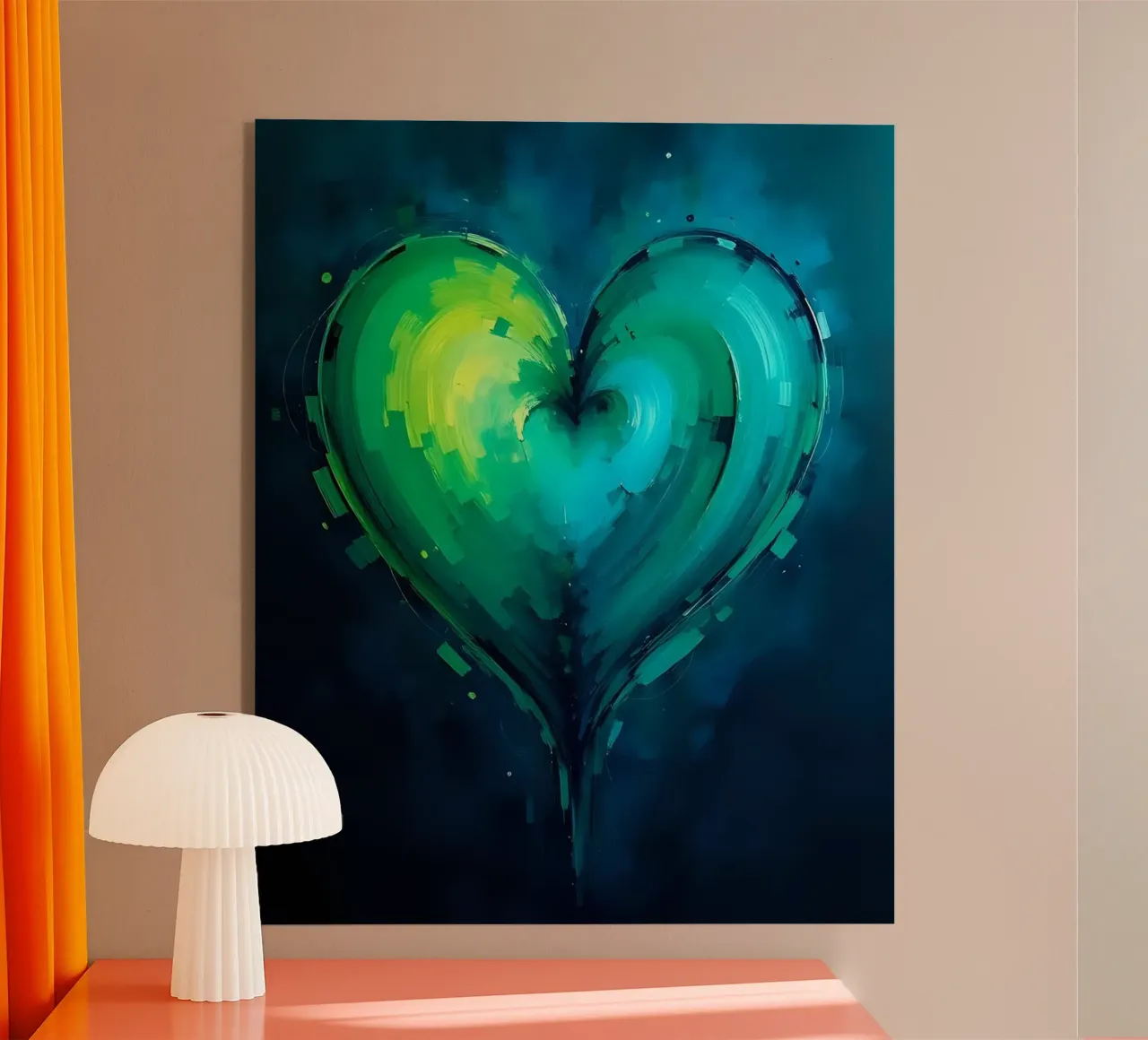 cuore_verde_blu_1 plexiglass da Pink- und LoveArt by LK