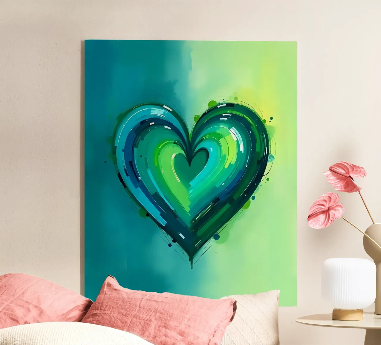 cuore_verde_blu_2 plexiglass da Pink- und LoveArt by LK