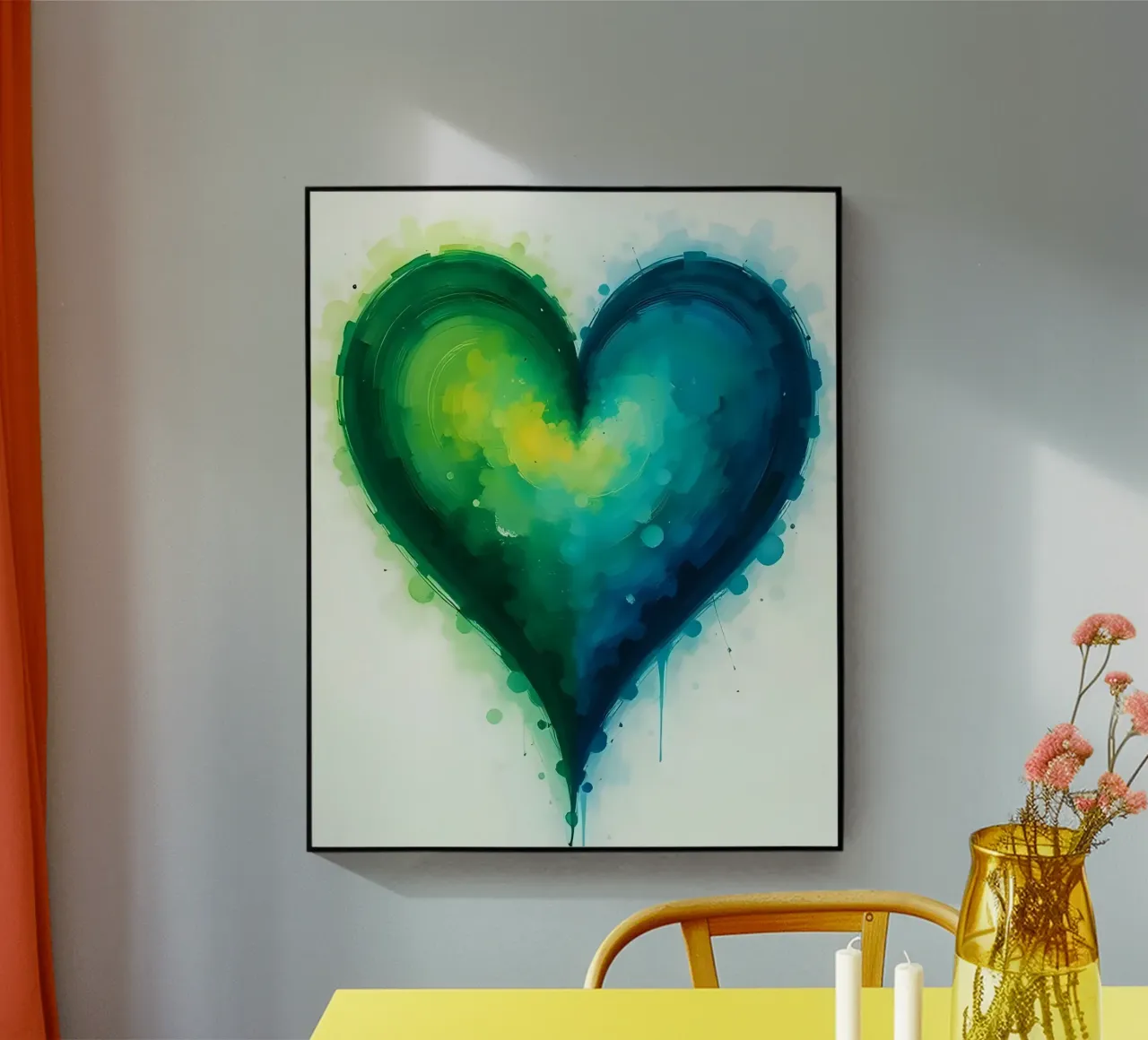 cuore_verde_blu_3 plexiglass da Pink- und LoveArt by LK