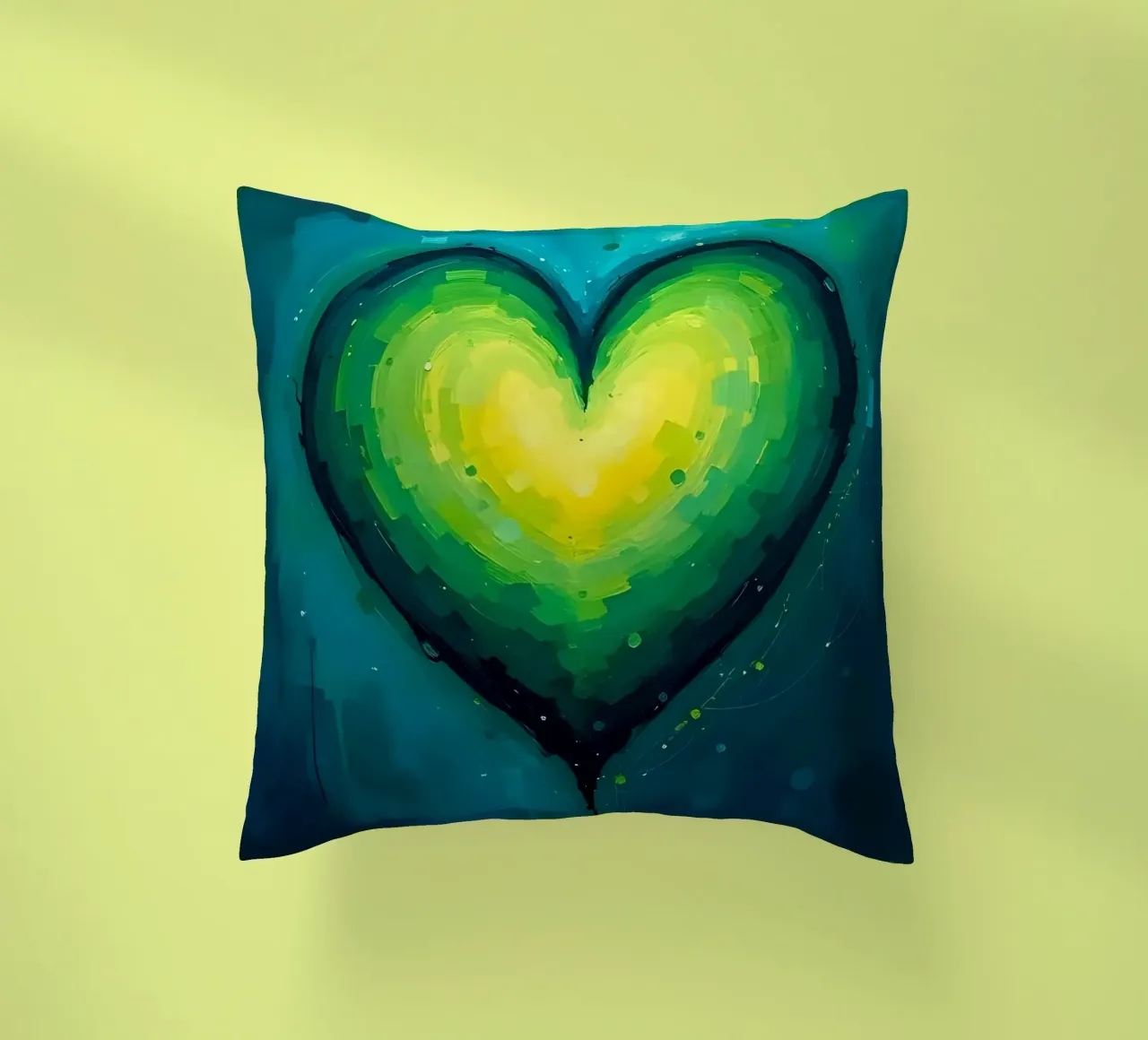 cuore_verde_blu_5 cuscino da Pink- und LoveArt by LK