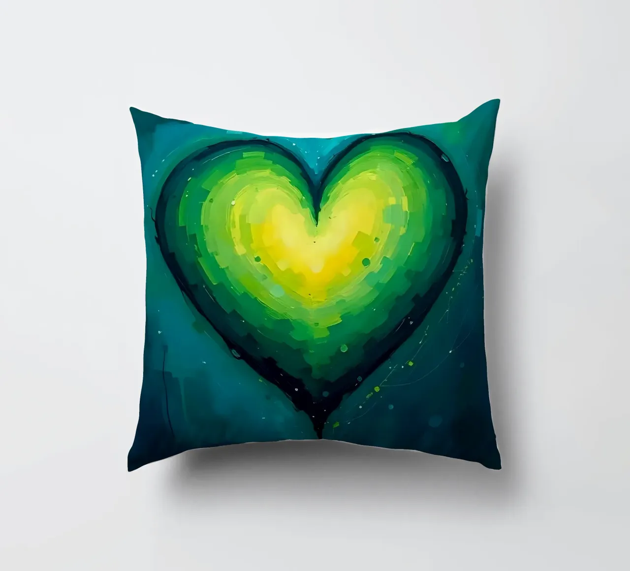 cuore_verde_blu_5 cuscino da Pink- und LoveArt by LK