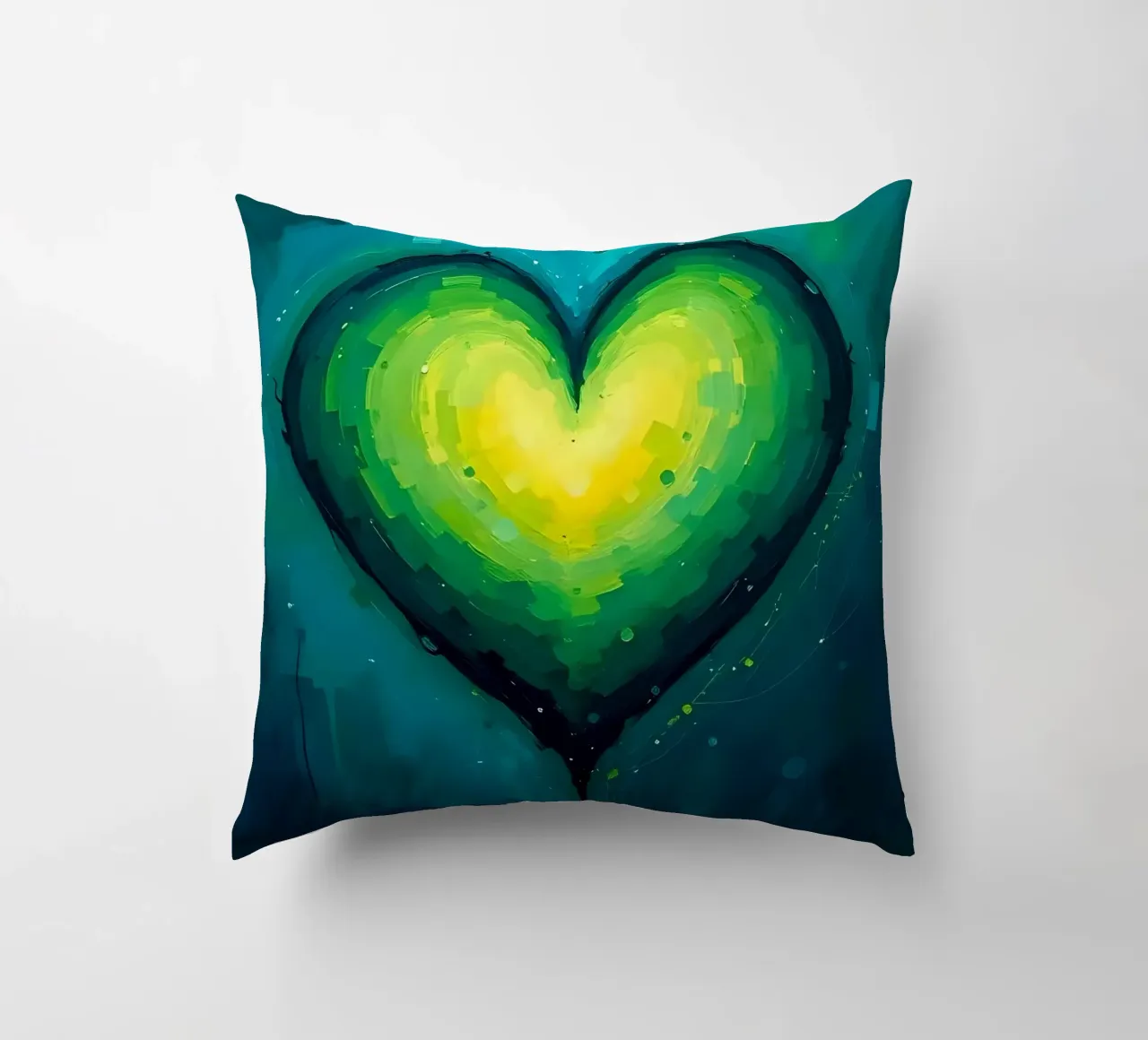 cuore_verde_blu_5 cuscino da Pink- und LoveArt by LK