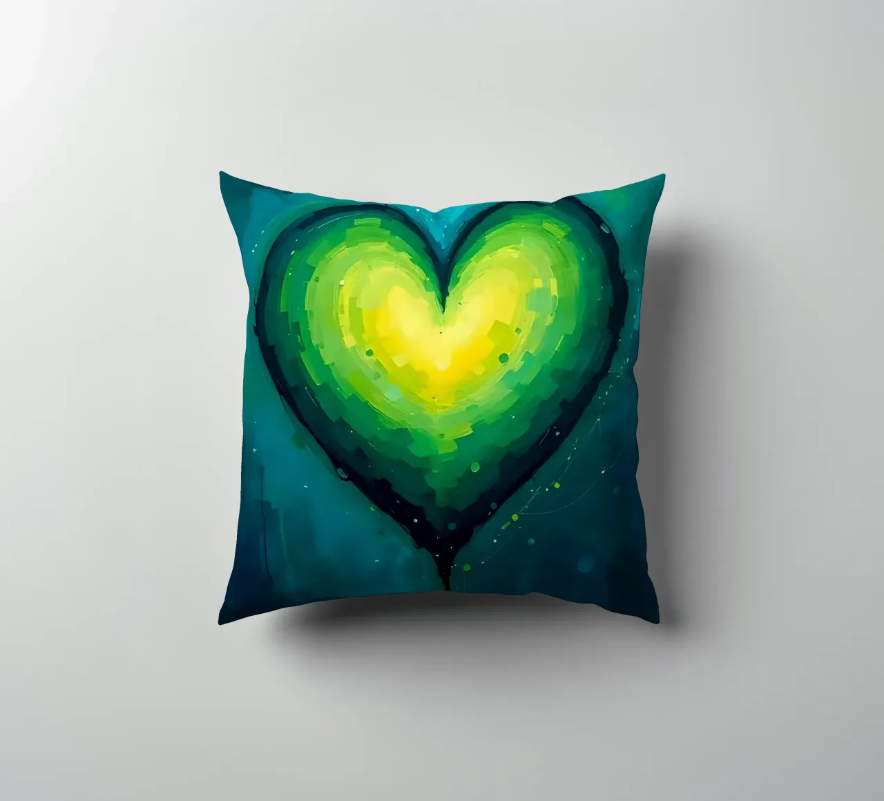cuore_verde_blu_5 cuscino da Pink- und LoveArt by LK