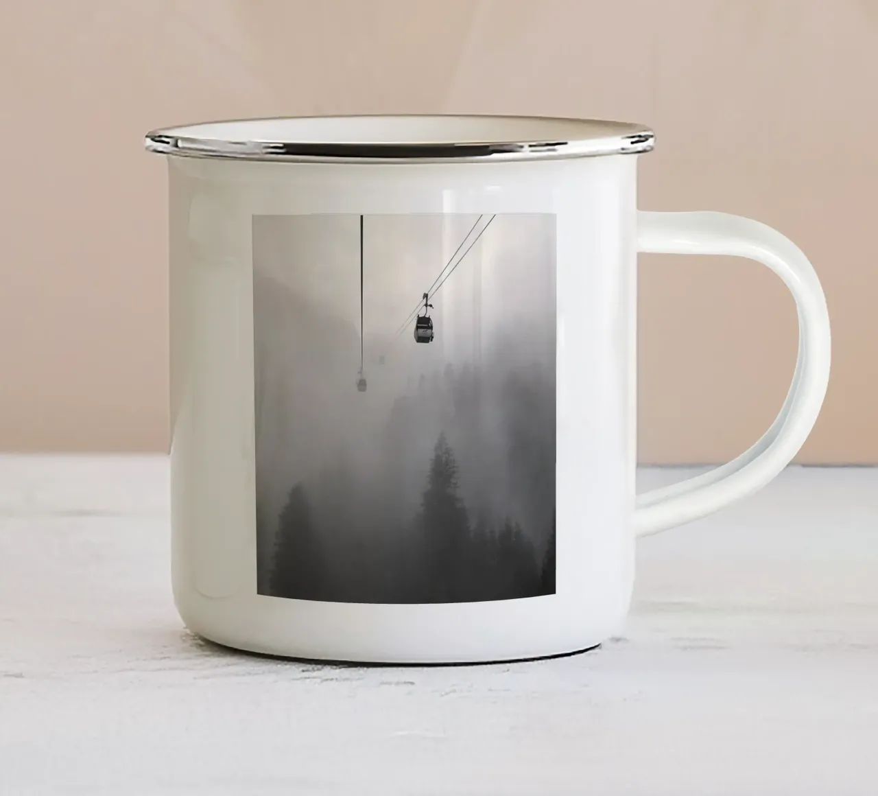 Gondola nebbiosa tazza in smalto da Sophies