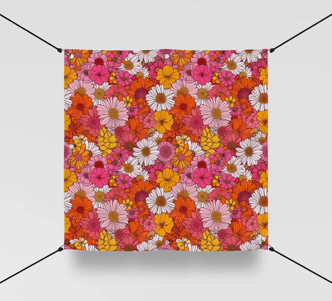 Retro Florals telo in pvc da Sunflower Soul Studio