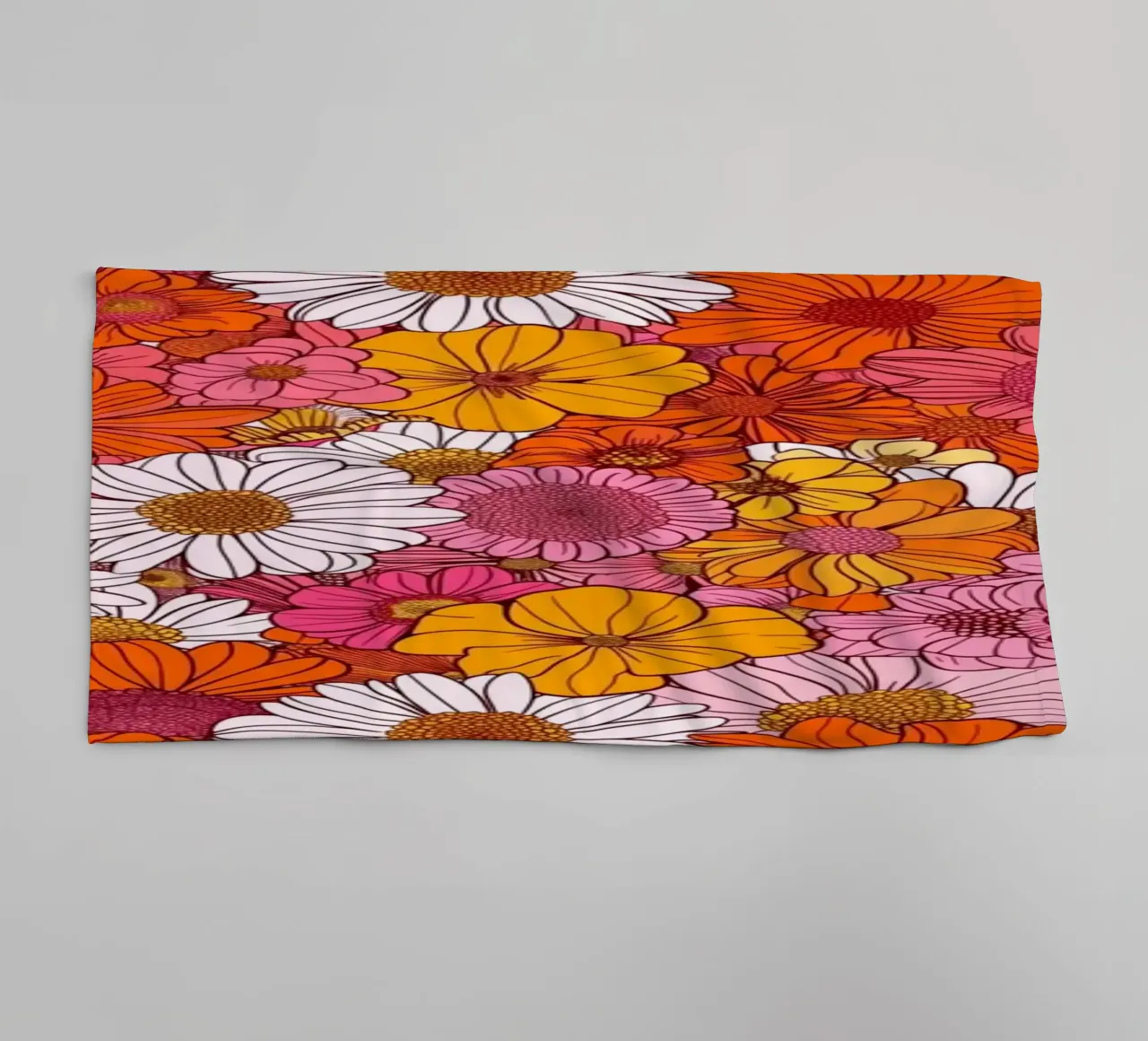 Retro Florals asciugamano da bagno da Sunflower Soul Studio