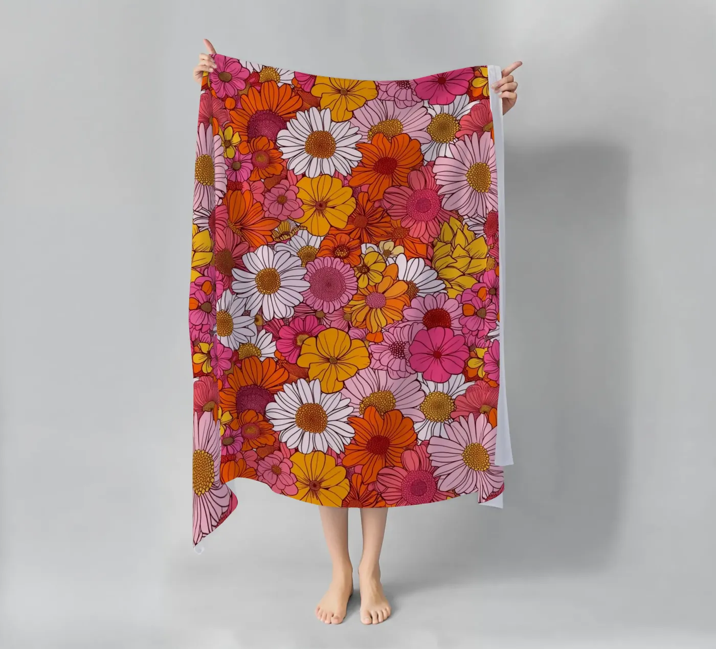 Retro Florals telo mare da Sunflower Soul Studio