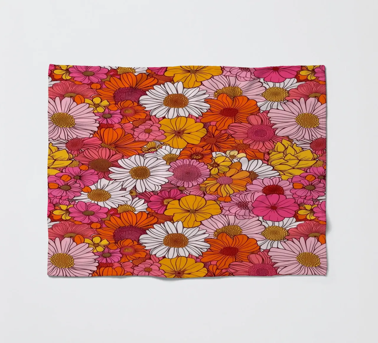 Retro Florals coperta in pile da Sunflower Soul Studio