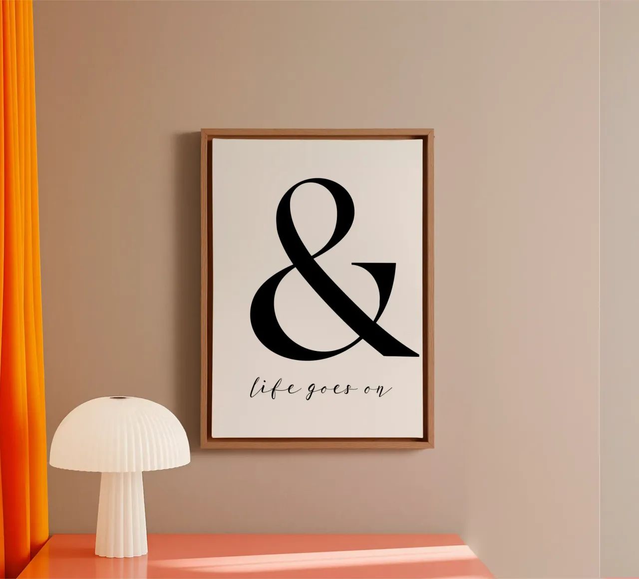 And life goes on tela con Cornice a cassetta da BAINAI QUOTES