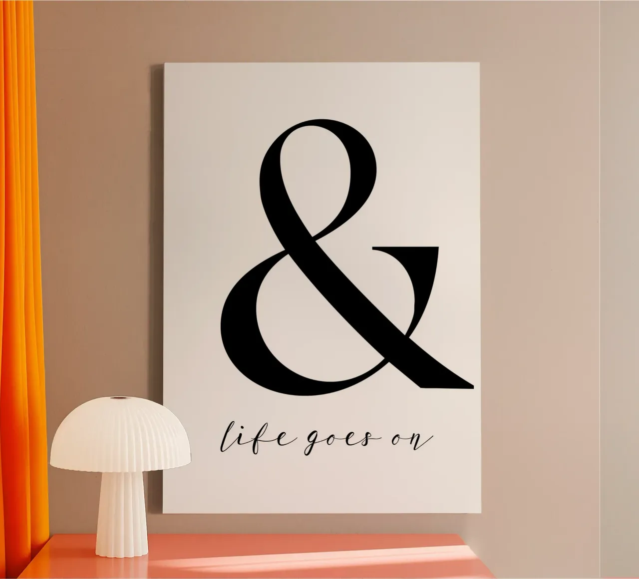 And life goes on tela con Cornice a cassetta da BAINAI QUOTES