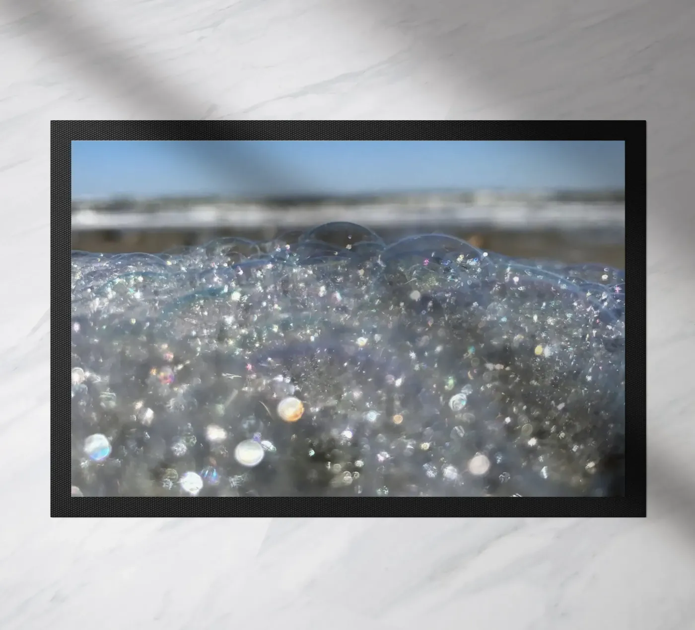 Bubbles on the beach doormat by Sophies