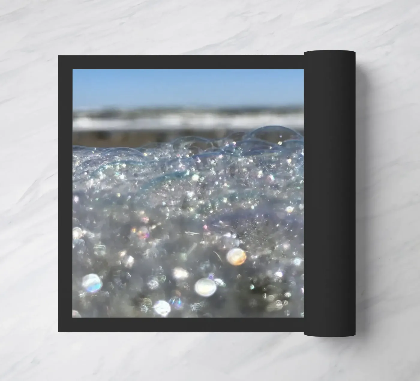 Bubbles on the beach doormat by Sophies