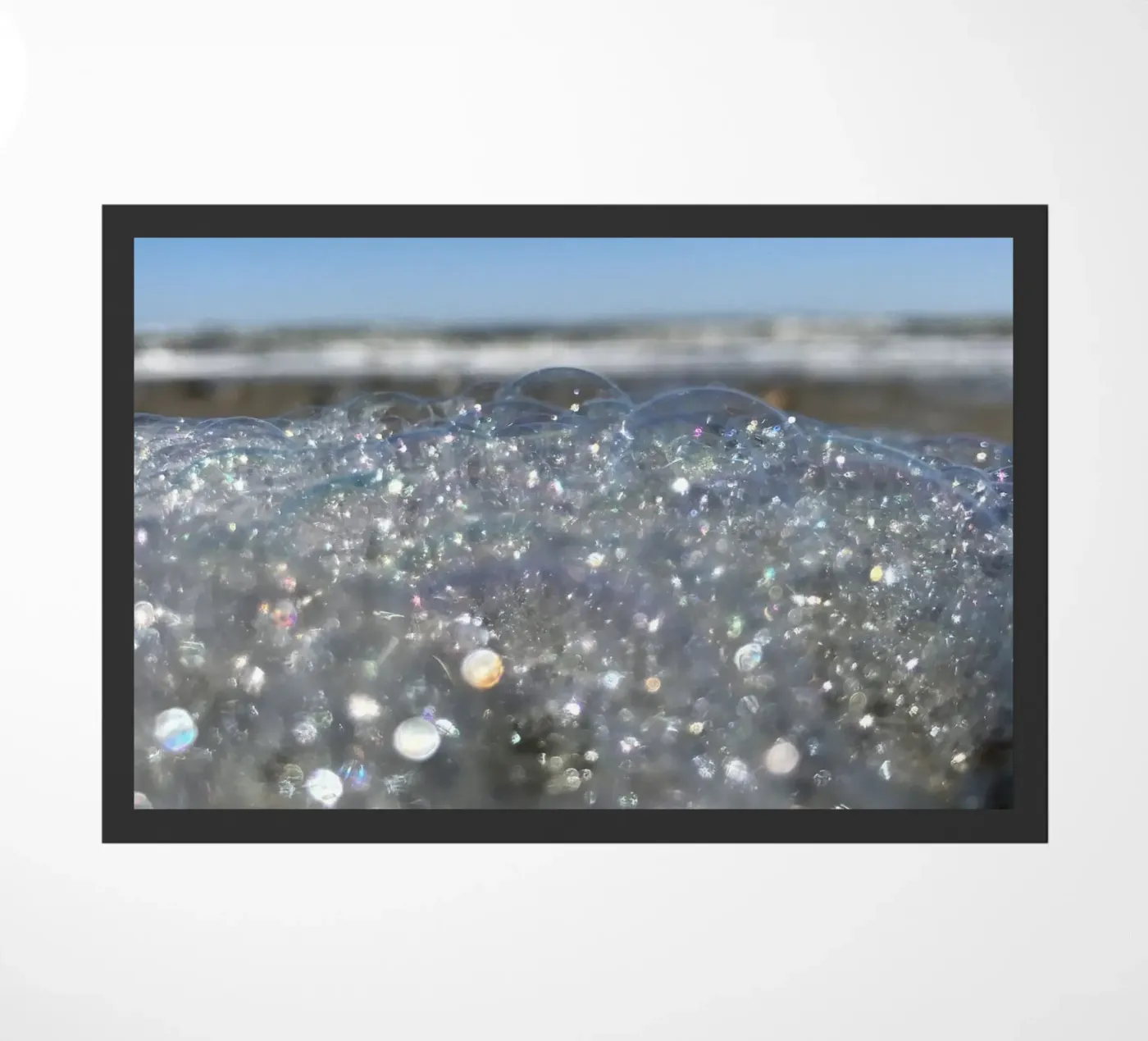 Bubbles on the beach doormat by Sophies