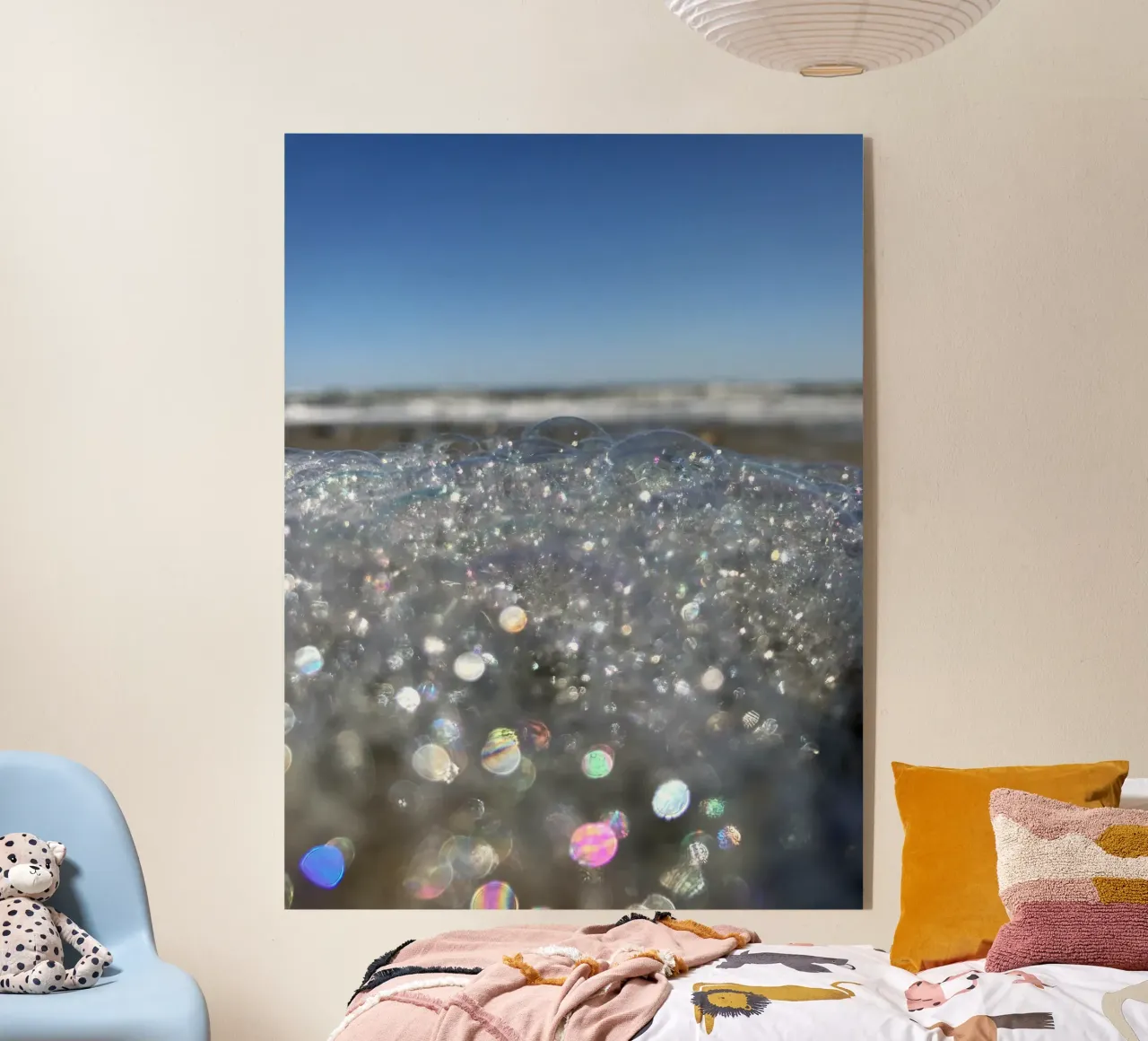 Bollicine sulla spiaggia plexiglass da Sophies