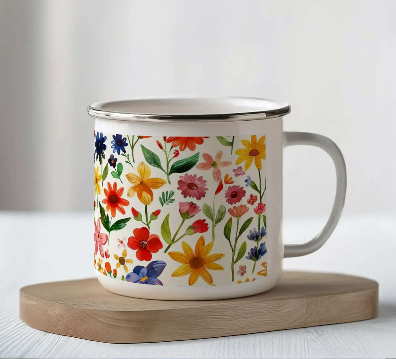 Cute Florals tazza in smalto da Sunflower Soul Studio