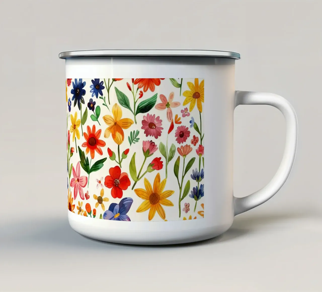 Cute Florals tazza in smalto da Sunflower Soul Studio