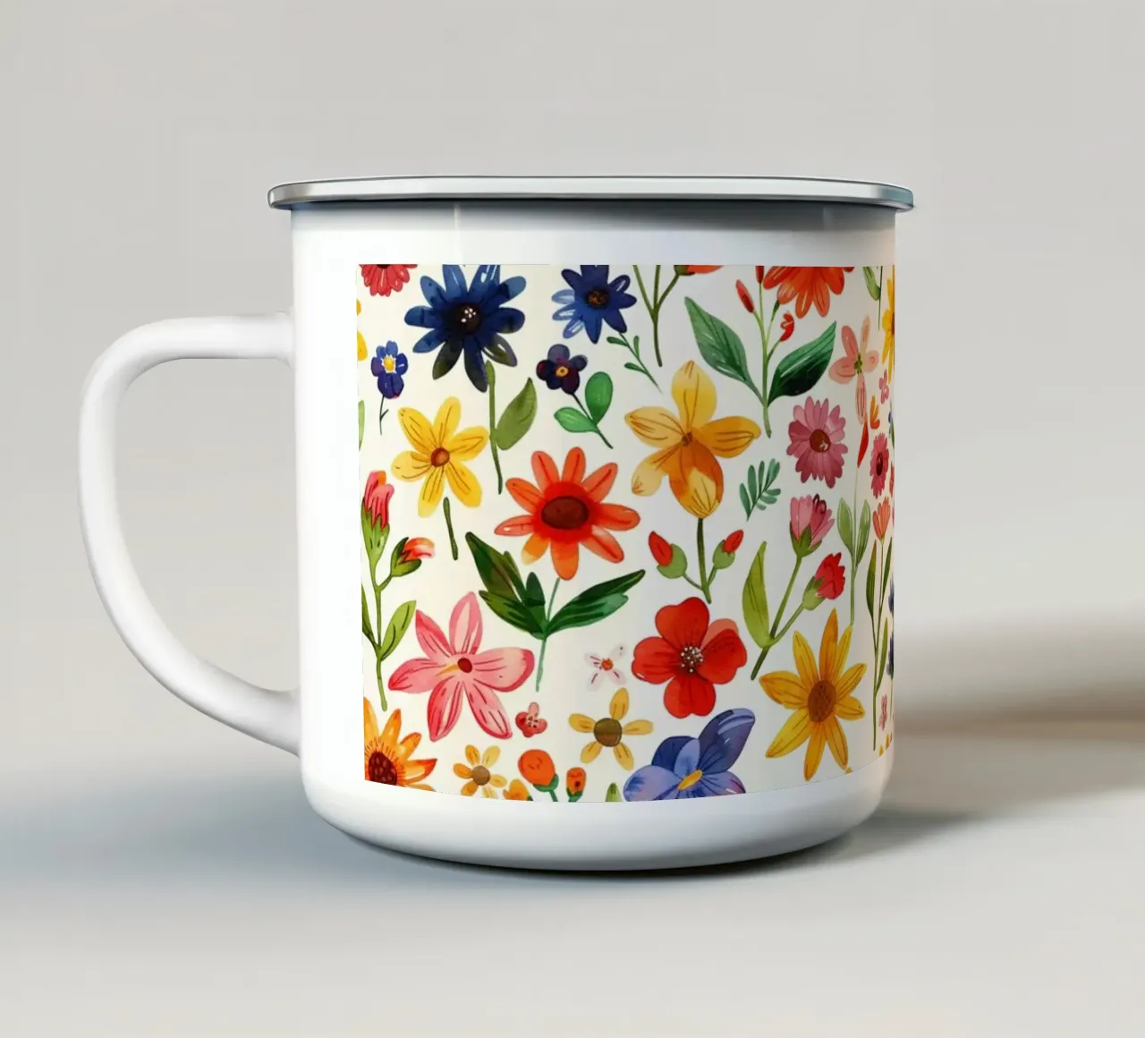 Cute Florals tazza in smalto da Sunflower Soul Studio