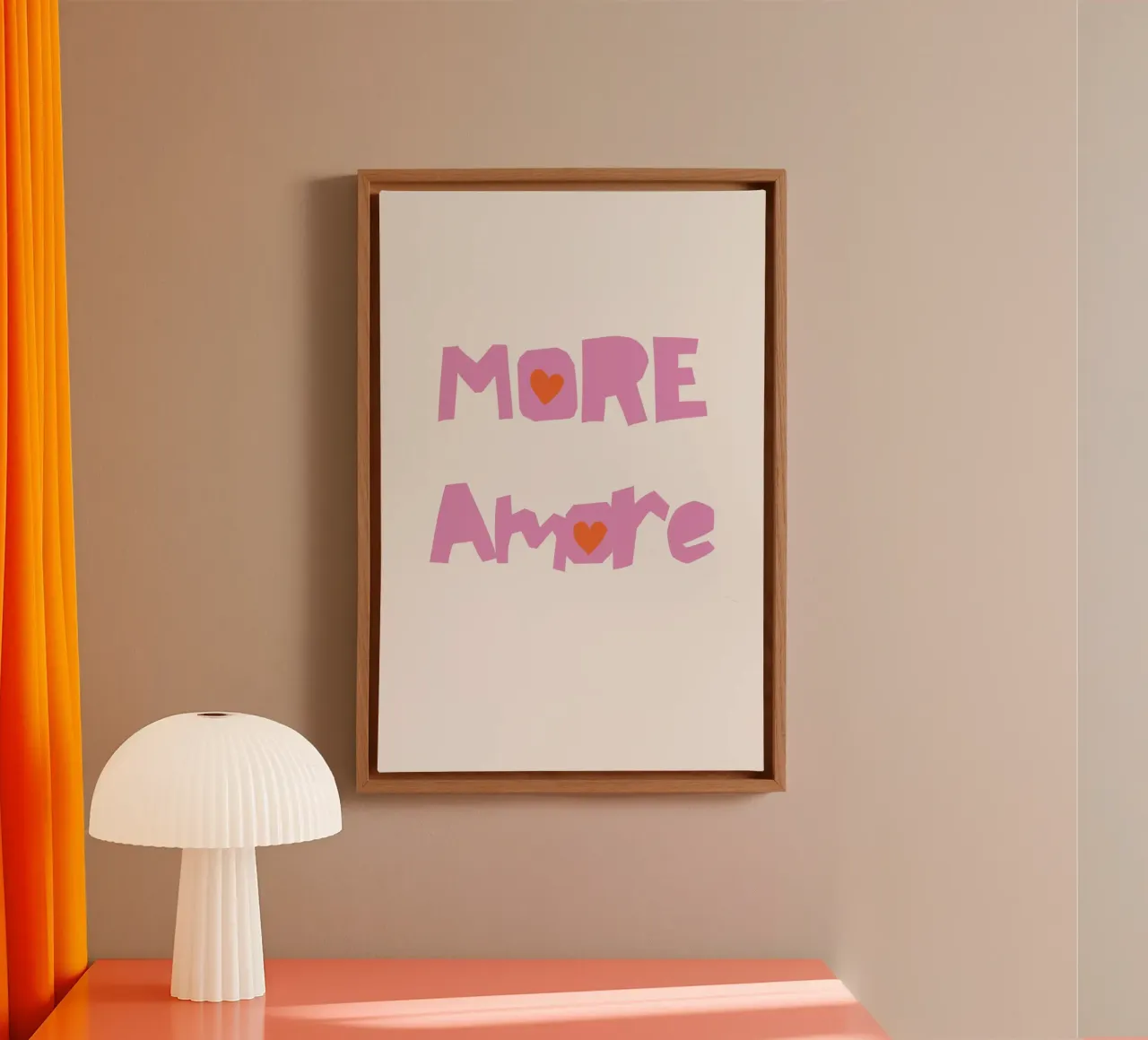 More Amore tela con Cornice a cassetta da Second Canvas