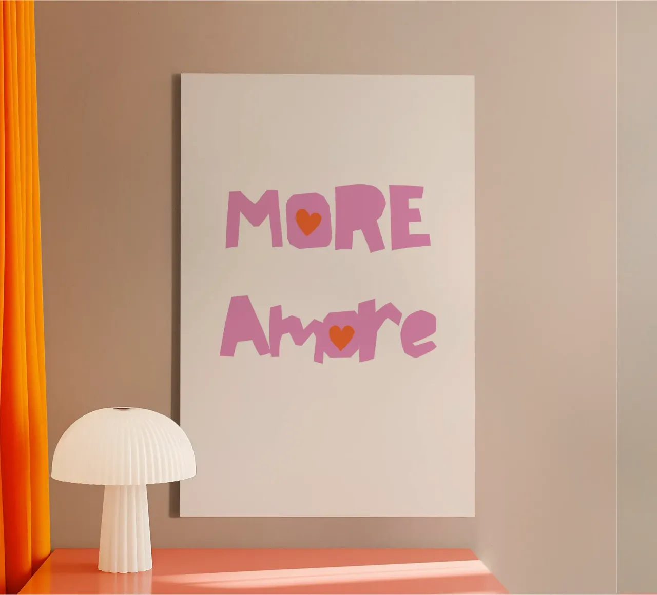 More Amore tela con Cornice a cassetta da Second Canvas
