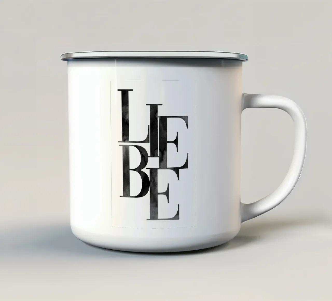 Liebe tazza in smalto da BAINAI QUOTES