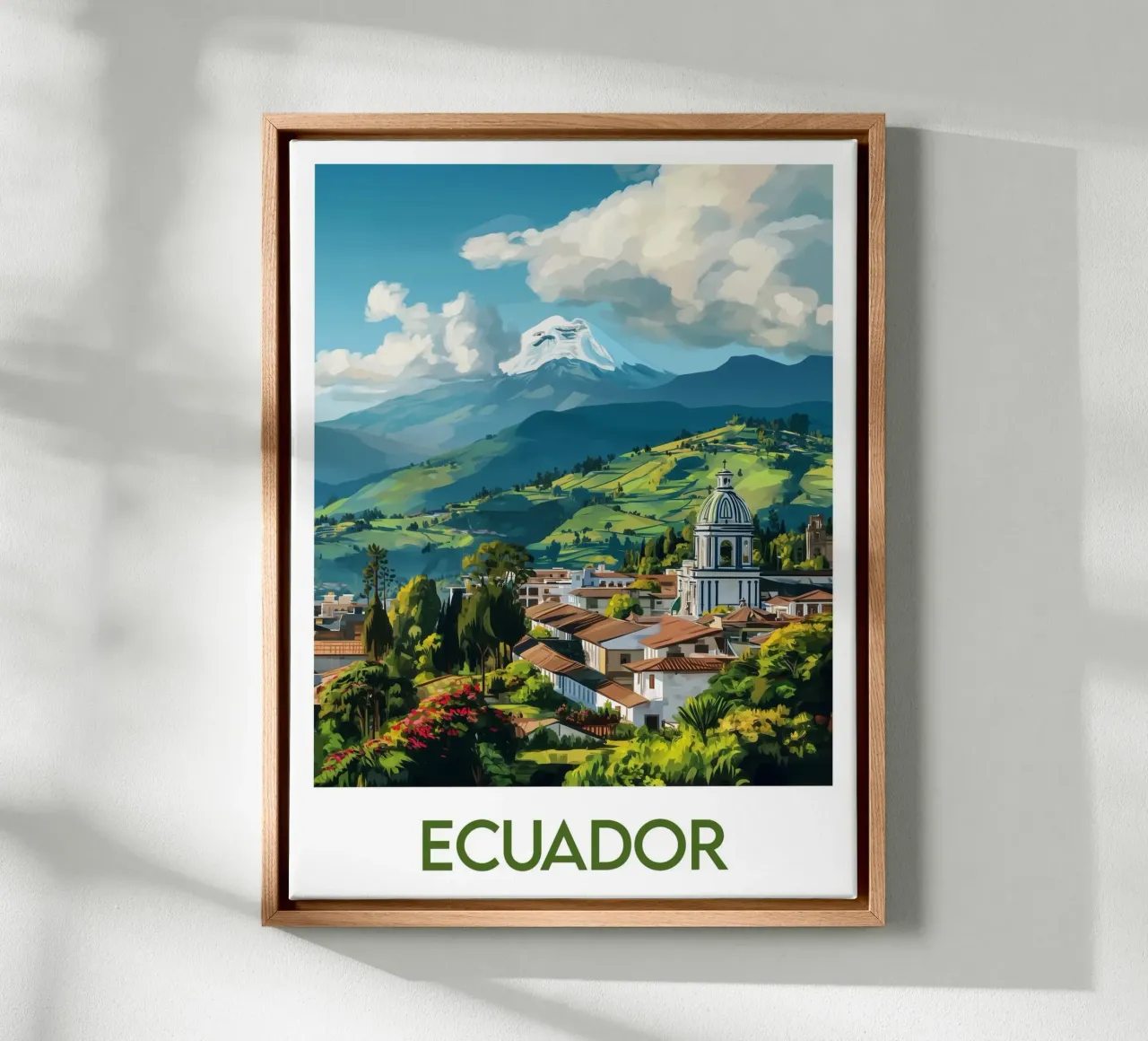 Poster dell'Ecuador tela con Cornice a cassetta da Frame the World