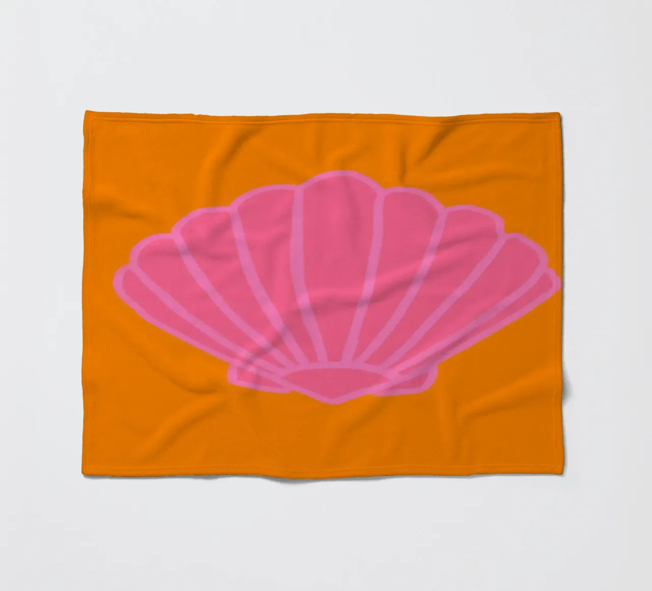 Il mare di Muschel chiama rosa e arancio coperta in pile da Alisa Knöß