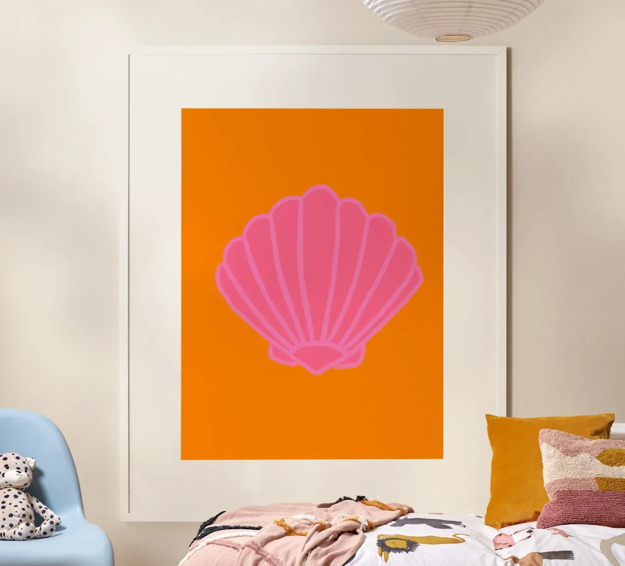 Il mare di Muschel chiama rosa e arancio carta hahnemühle da Alisa Knöß