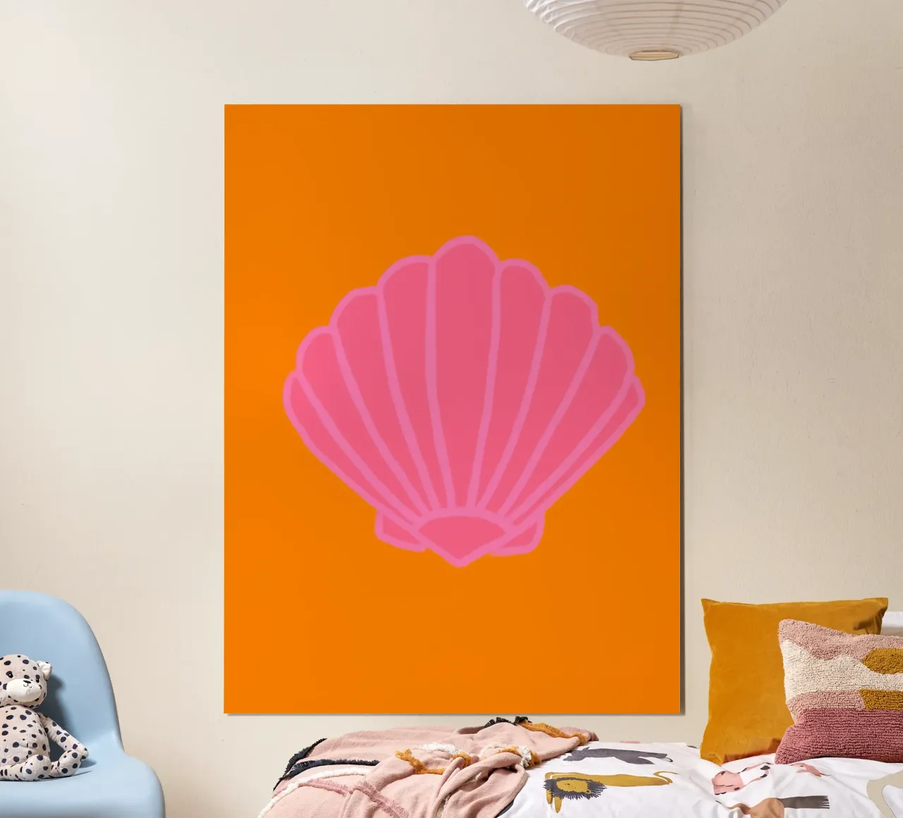 Il mare di Muschel chiama rosa e arancio carta hahnemühle da Alisa Knöß