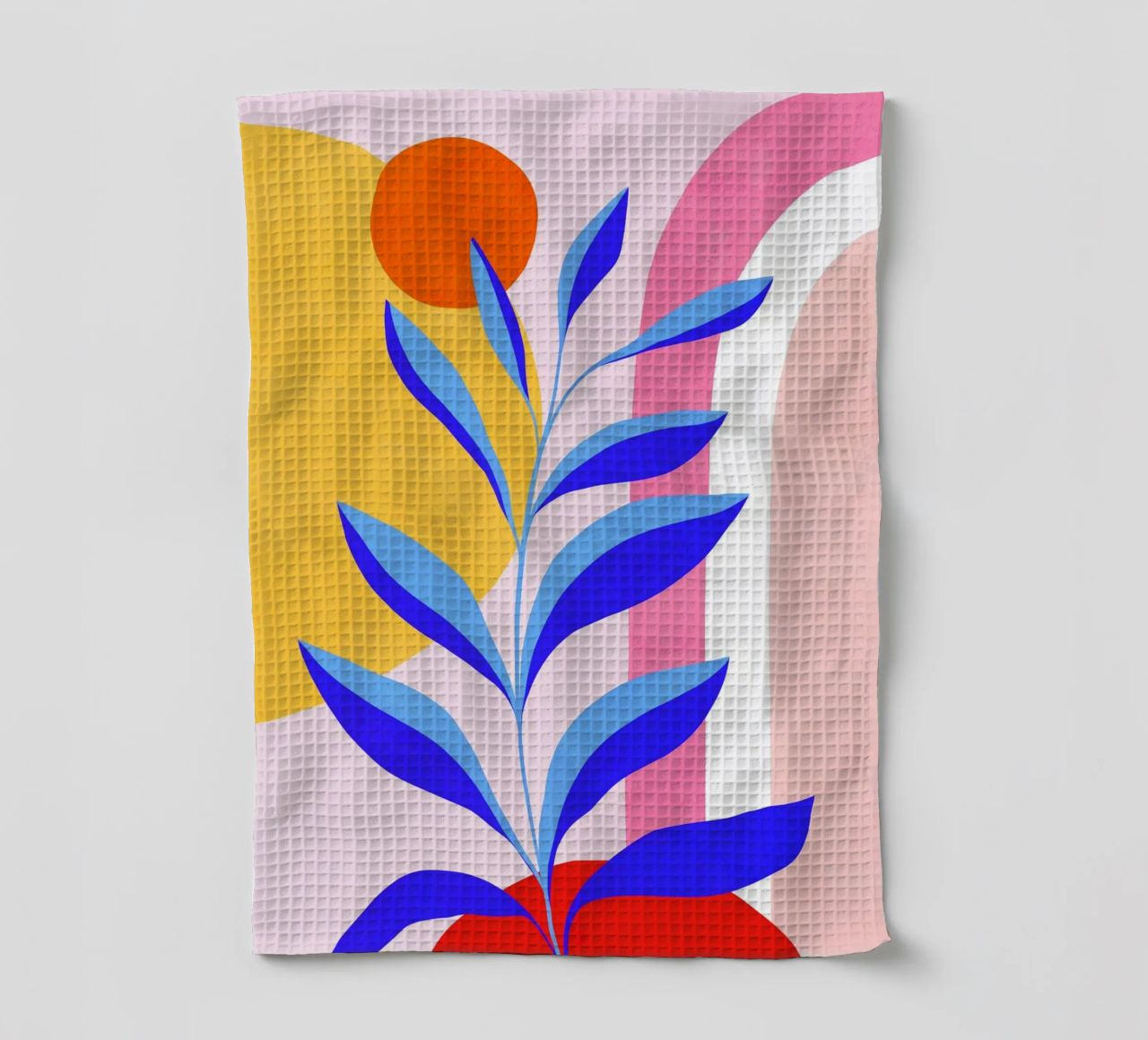 Tropical Glow - Bold Minimal Summer Art 1/2 torchon de Dominique Vari