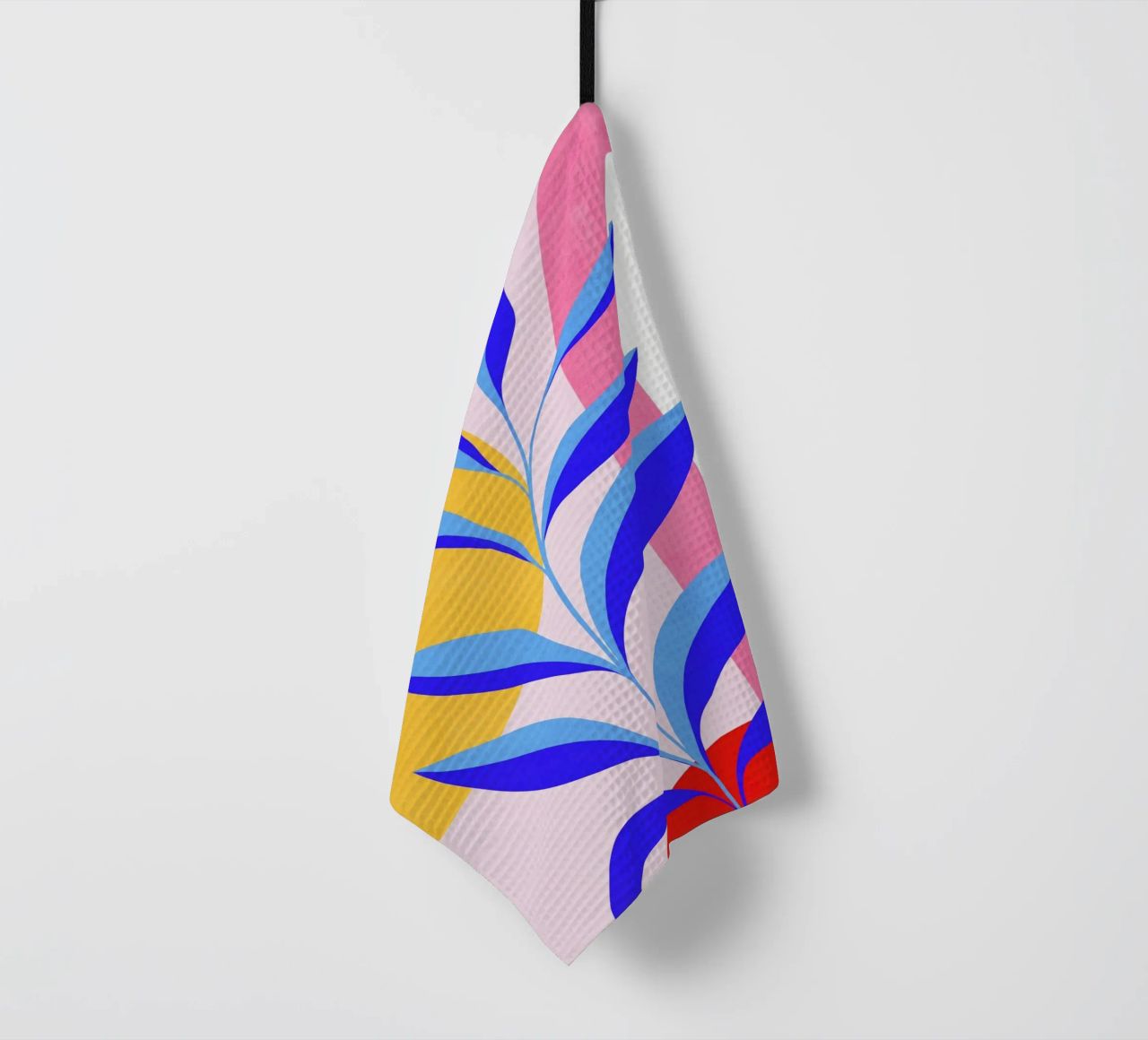 Tropical Glow - Bold Minimal Summer Art 1/2 torchon de Dominique Vari