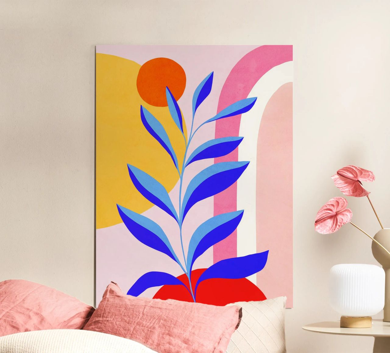 Tropical Glow - Bold Minimal Summer Art 1/2 poster de Dominique Vari