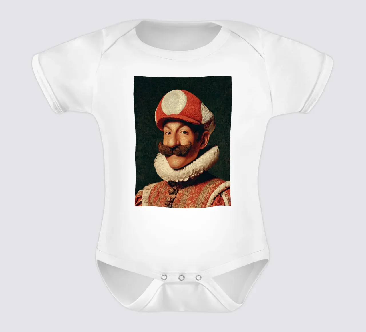 Signore Super Mario | Gioco Supereroe Pop Art Tela e Poster body neonato maniche corte da Kaji