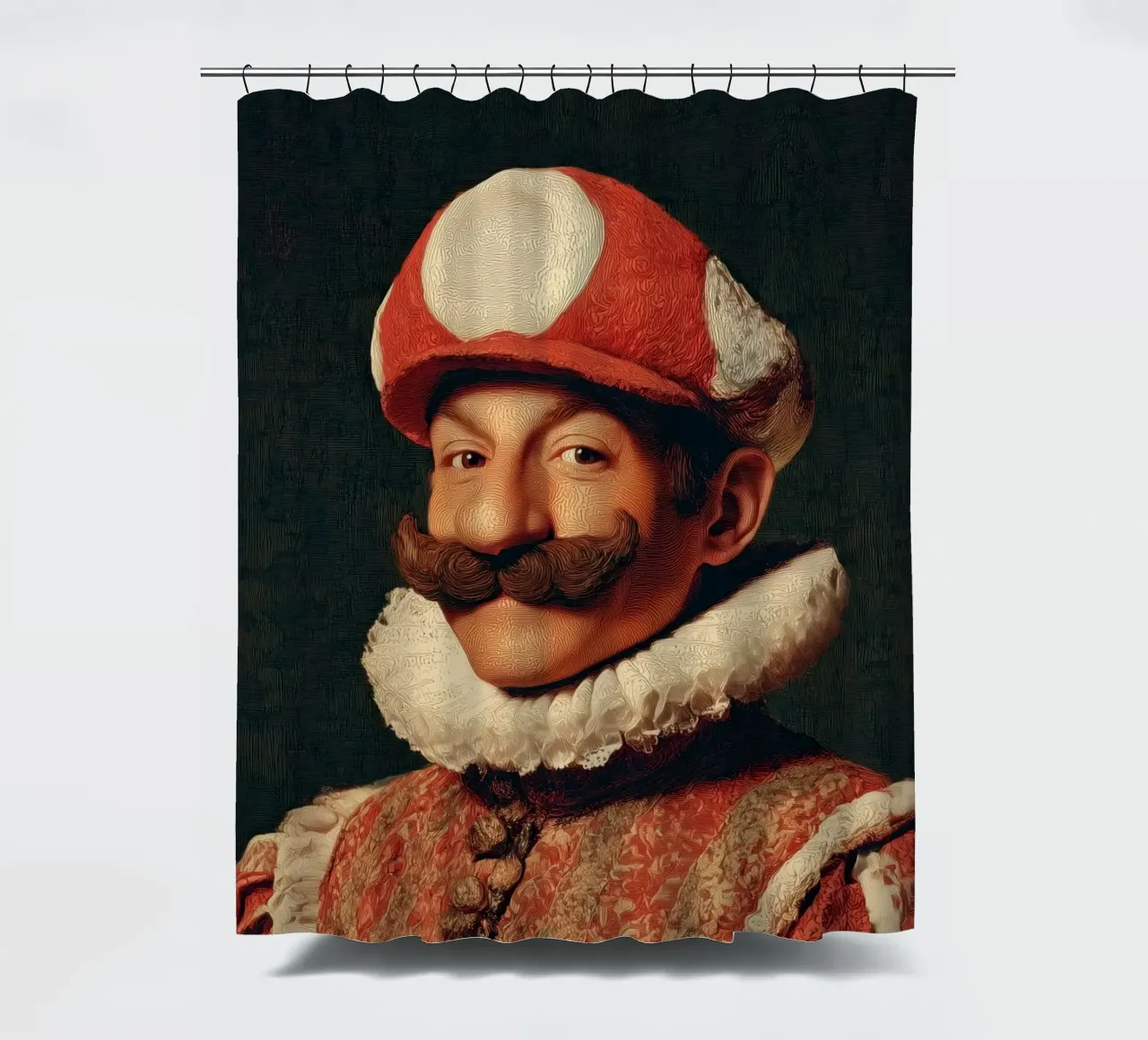 Signore Super Mario | Gioco Supereroe Pop Art Tela e Poster tenda da doccia da Kaji