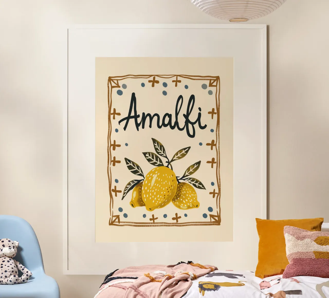 Amalfi Coast Lemon Print poster by DolceVita