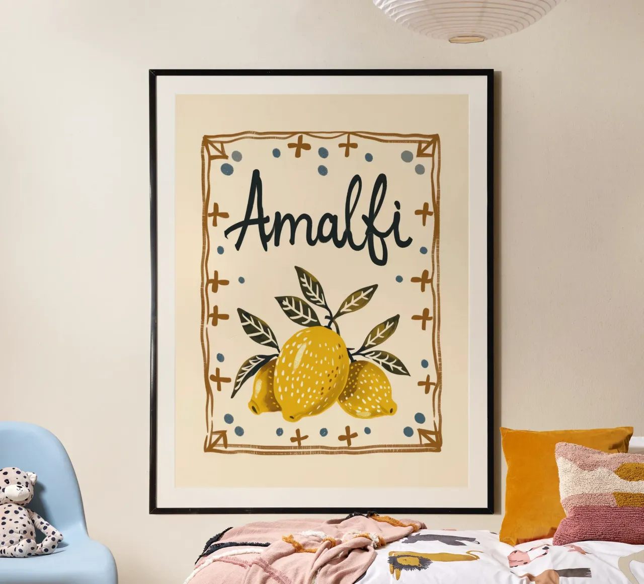 Amalfi Coast Lemon Print poster by DolceVita