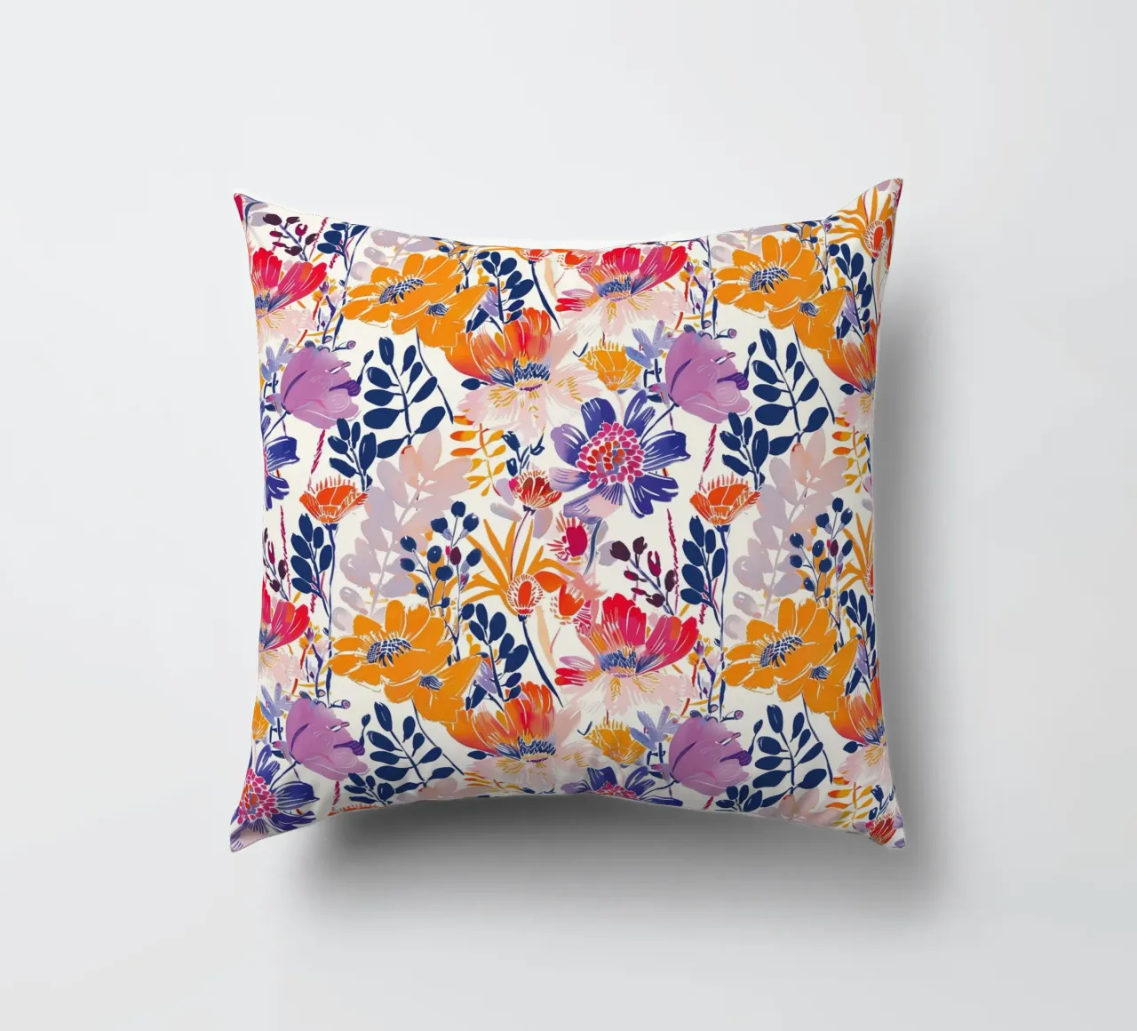 Abstract Flowers cuscino da Sunflower Soul Studio
