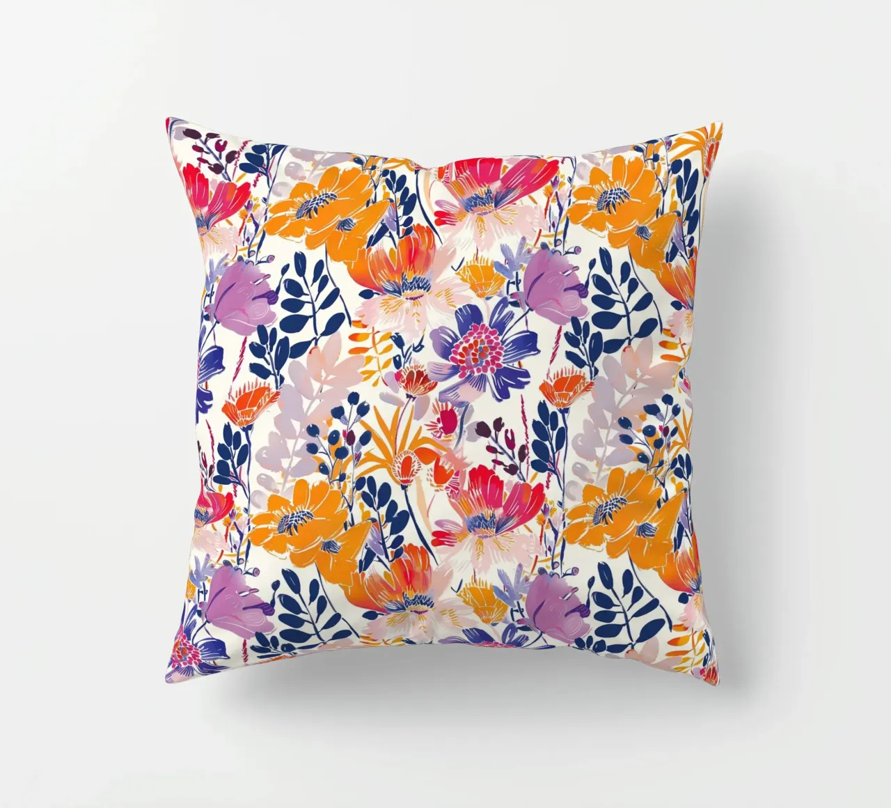 Abstract Flowers cuscino da Sunflower Soul Studio